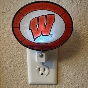 Stained Glass Wisconsin Badgers Night Light